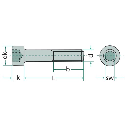 Skrutka imbusová M8x60, trieda 8,8 DIN 912 GRANITE