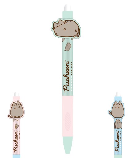 Vymazateľné guľôčkové pero s ergonomickým Pusheen gripom