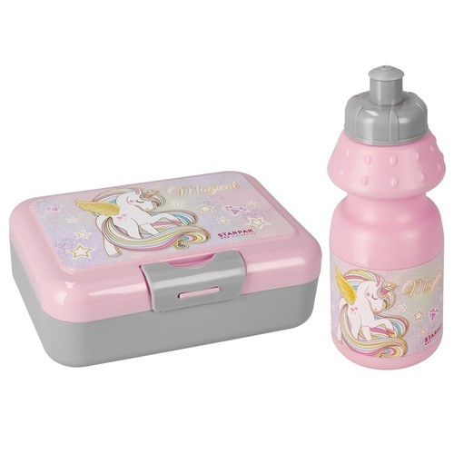 Sada 350 ml fľaša na vodu + obedár 16x12,5x5
