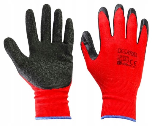 NYLONOVÉ RUKAVICE S LATEXOVÝM POVAŽOM R. 10 H6U01 RUKAVICE R