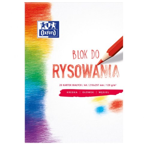 Oxford podložka na kreslenie A4, 20 listov, 120g, biela