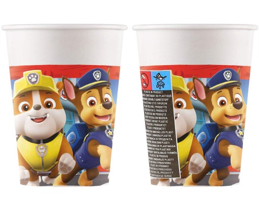 Paw Patrol papierové poháre Paw Patrol Rescue Heroes 200 ml 8 ks.