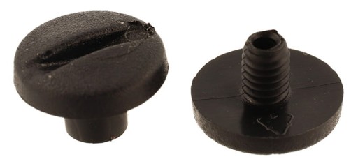 Plastové otočné nity 3,5 mm Čierne 10 ks