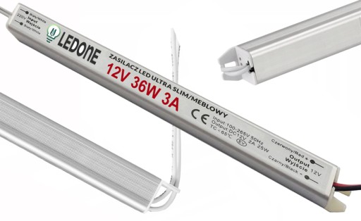 12V 36W 3A ultra tenký napájací zdroj pre tenké LED pásy