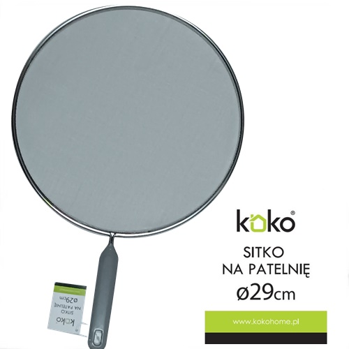 Sito, pokrievka, ochrana proti mastnote na nerezové panvice s rukoväťou, 29 cm