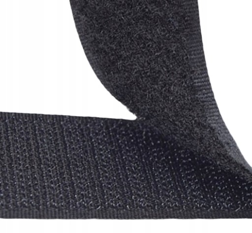 Pútko na suchý zips a háčik s lepiacou páskou ČIERNA 20mm 1m