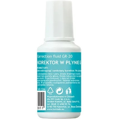 TEKUTÉ KOREKTORY S VEĽKÝM ŠTETEKOM 20 ML