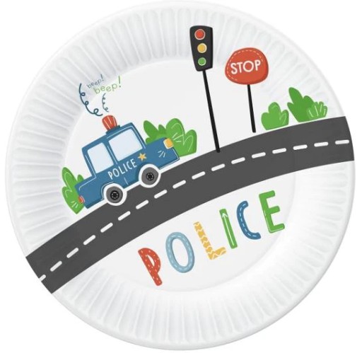 POLICAJNÉ papierové taniere 6 ks
