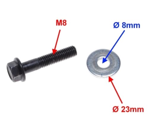 156FMI 125 ROMET JUNAK Skrutka hriadeľa magnetu M8x1,25