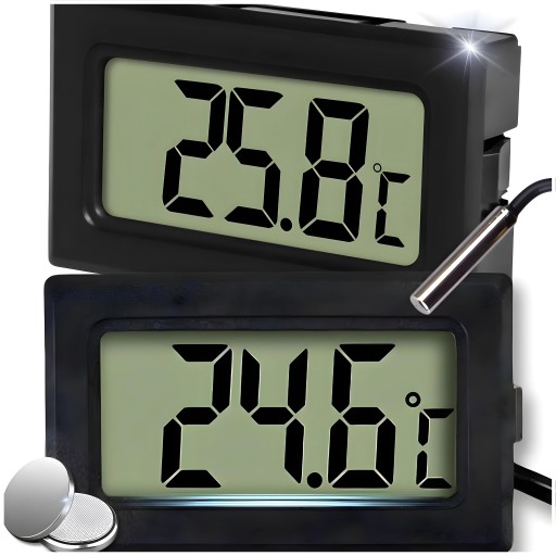 LCD TEPLOMERNÁ SONDA S ELEKTRONICKOU DIGITÁLNOU SONDOU PRE KÁBEL AKVÁRIOVEJ CHLADNIČKY