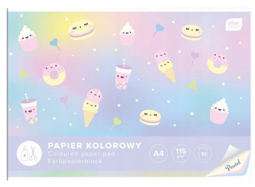 Farebný pastelový vystrihovací papier A4 10 listov 1