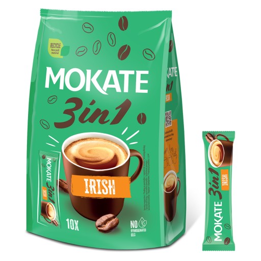 Instantný kávový nápoj 3v1 3v1 Írska káva Mokate 10ks