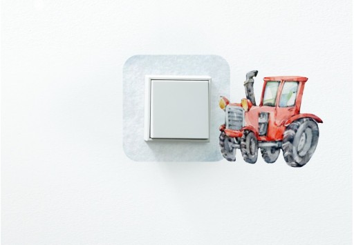NÁLEPKA spínač svetla kontakt TRAKTOR nálepka izba pre chlapca a deti