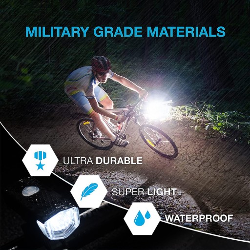 LED LAMPA NA BICYKEL PREDNÉ + ZADNÉ OSVETLENIE BICYKLA