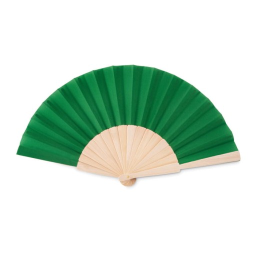 DREVENÝ VENTILÁTOR Veľký 41cm Elegantný zelený