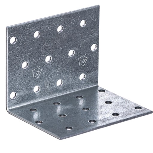 Oceľová uhlová konštrukčná spojka, pozinkovaná, 60x60x80 mm, pevná ANGLE BAR