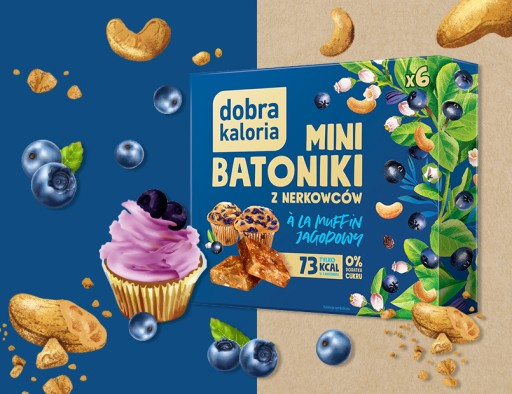 Mini kešu tyčinky Čučoriedkové muffiny Kalorické bez cukru 73 kcal