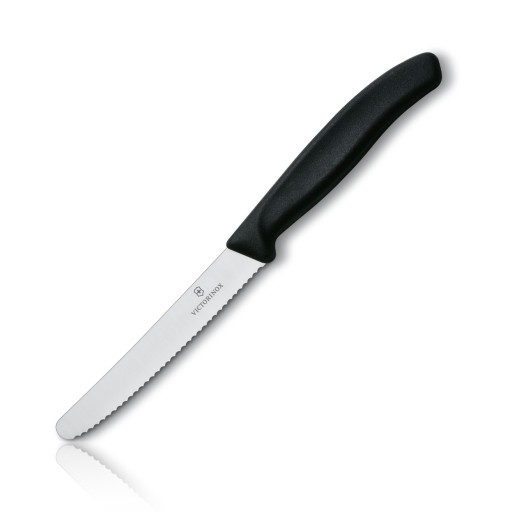Victorinox 6.7833 nôž na zeleninu, zúbkovaný, čierny
