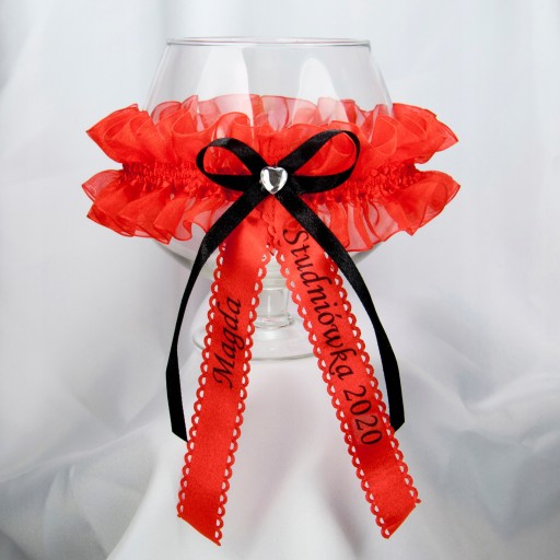Podväzky PROM podväzok RED meno, dátum
