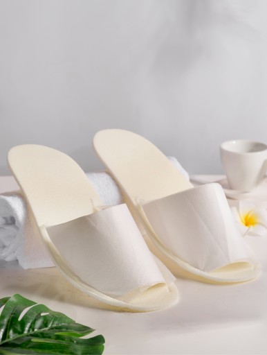 JEDNORÁZOVÉ HOTELOVÉ VONKAJŠIE papuče 29 cm BIELE - 1 PÁR