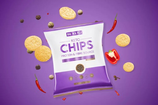 BeKeto Keto CHIPS - SPICY Oriental - Vysoký obsah bielkovín a vlákniny 30g