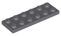 LEGO tanier 2x6 tmavosivá 4211002 3795