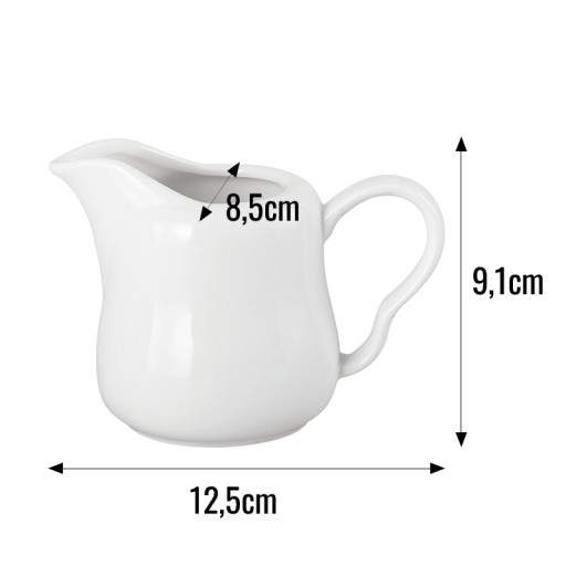 Konvička na mlieko porcelánová čierna RONNIE