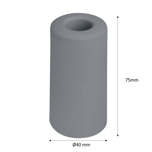 Šedá zarážka dverí prémiovej kvality, 75 mm