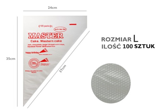 Jednorazové cukrárske vrecká - 35 cm, 100 ks.