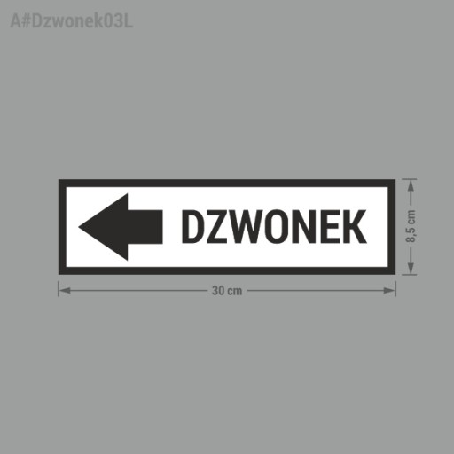 Nálepka - Zvonček vľavo 8,5x30