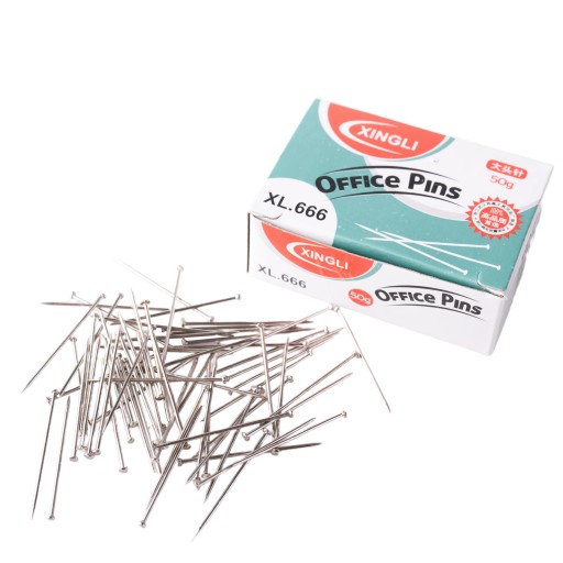 Klasické strieborné špendlíky 28 mm 50 gramov 2711