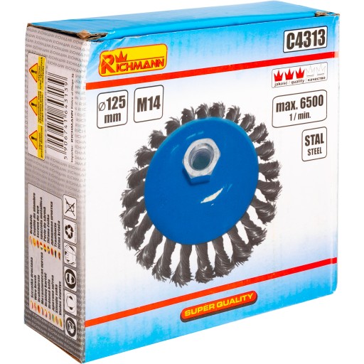 RICHMANN C4313 KUŽELOVÁ BRÚSNA KEFA 125MM SKÚTANÝ DRÔT