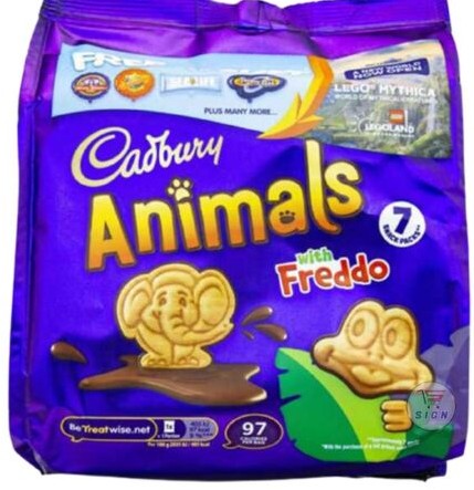 1x139g CADBURY Mini Animals with Fredo 7 pack UK