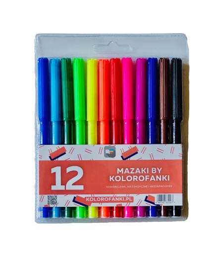 Značky od Kolorofanki. Eko fixky, sada 12 ks.