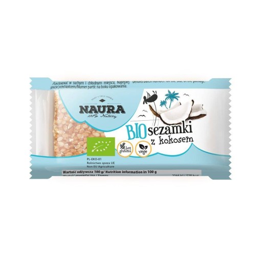 BIO sezamové sezamy s kokosom 27g NAURA