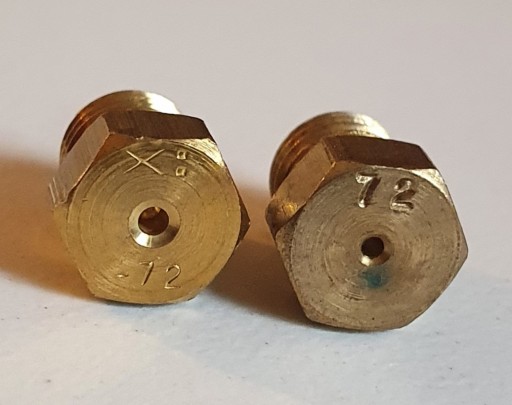 Tryska na plynovú varnú dosku, štandardný závit M6/0,75, veľkosť otvoru 0,80 mm