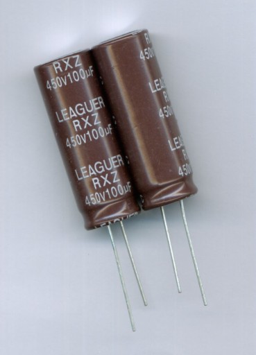 100uF 450V 100 µF 450 V SLIM LEAGUER 2 KS ELEKTROLYTICKÝ KONDENZÁTOR