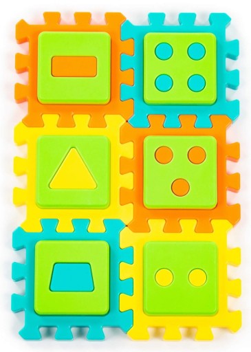 Polesie vzdelávacie PUZZLE 12 kusov triedič tvarov 1+