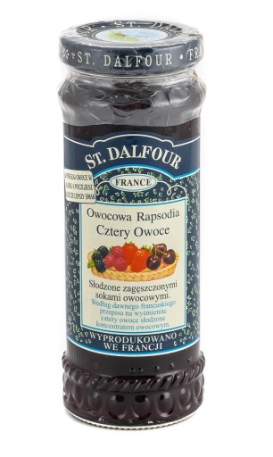 Rhapsody Fruit Džem ostružina malina jahoda čerešňa 284 g ST. DALFOUR