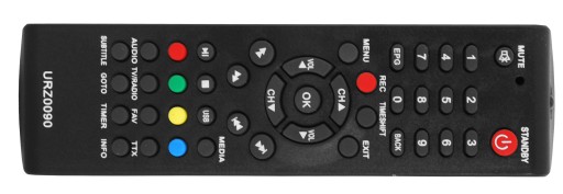 UNIVERZÁLNE DIAĽKOVÉ OVLÁDANIE PRE DEKODÉRY CABLETECH DVB-T TUNER BATERIE ZDARMA