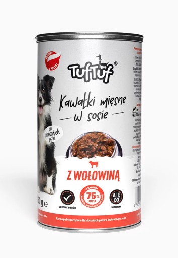TUF-TUF kúsky hovädzieho mäsa pre psov 415G