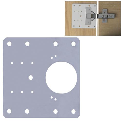 Doska Plech na vytrhnuté pánty pohára, 90x90mm, priemer 35mm