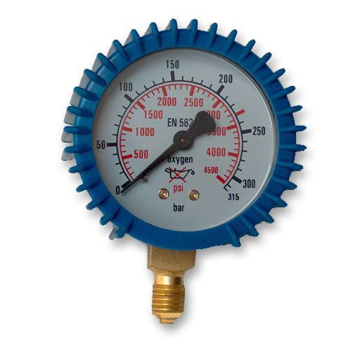 KYSLÍKOVÝ REDUKTOR MANOMETER 315 BAR M12x1,5 63 mm
