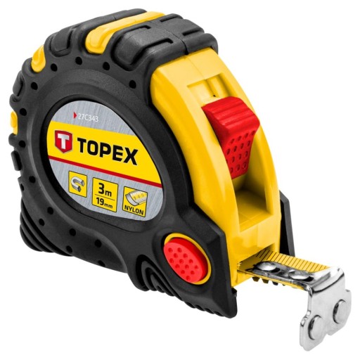 Zvinovacia páska 3 m x 19 mm, magnet TOPEX 27C343