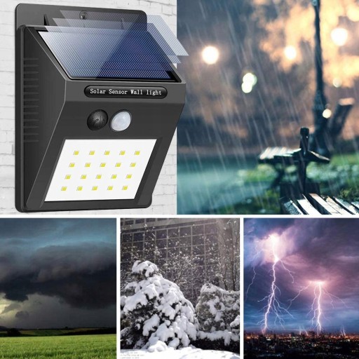 20LED SOLÁRNE LAMPY S POHYBOVÝM A SNÍMAČOM SÚMRAK
