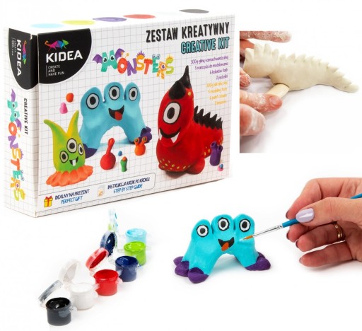 Súprava samotvrdnúcej hliny MONSTERS Kidea (GSZPKA)