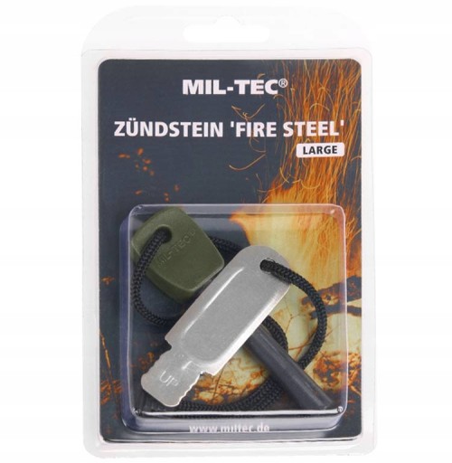 Horčíkový vojenský turistický štartér Mil-Tec survival veľký kľúč