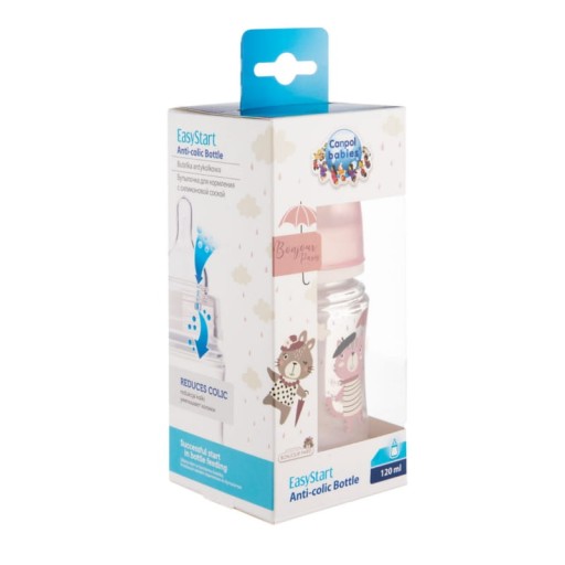 CANPOL Široká antikoliková fľaša 120 ml EasyStart