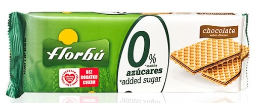 Florbu oblátky plnené kakaom bez cukru 160g