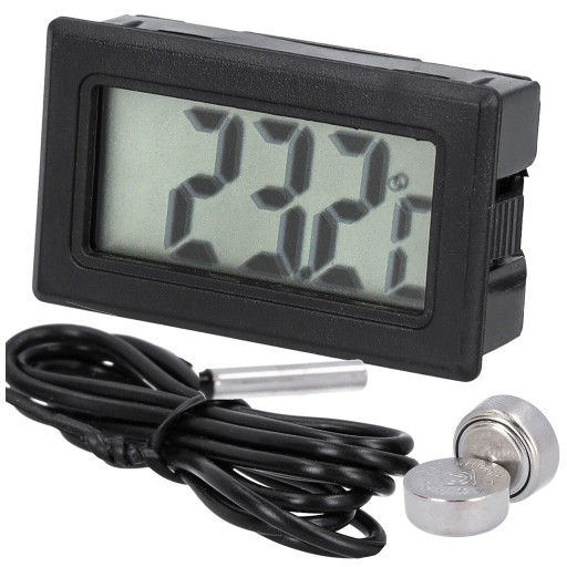 TEPLOMER SO SONDOU, elektronický, digitálny pre akvárium, kuchynské terárium